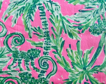 Designer Inspired Cheeky Monkey Fabric Remnant