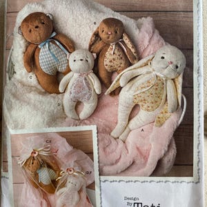 Simplicity 8625 Stuffed Animals and Gift Bags