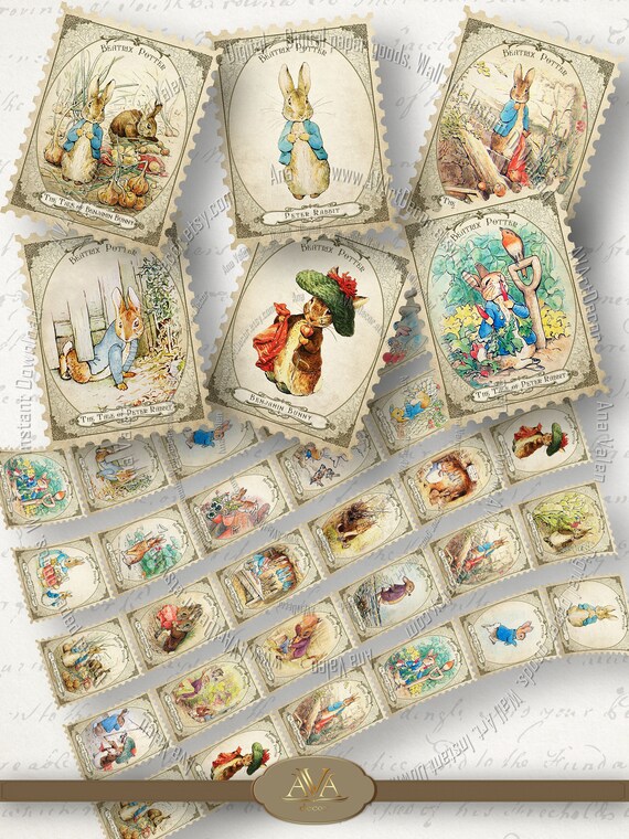 alice-in-wonderland-postage-stamps-printable-vintage-alice-in