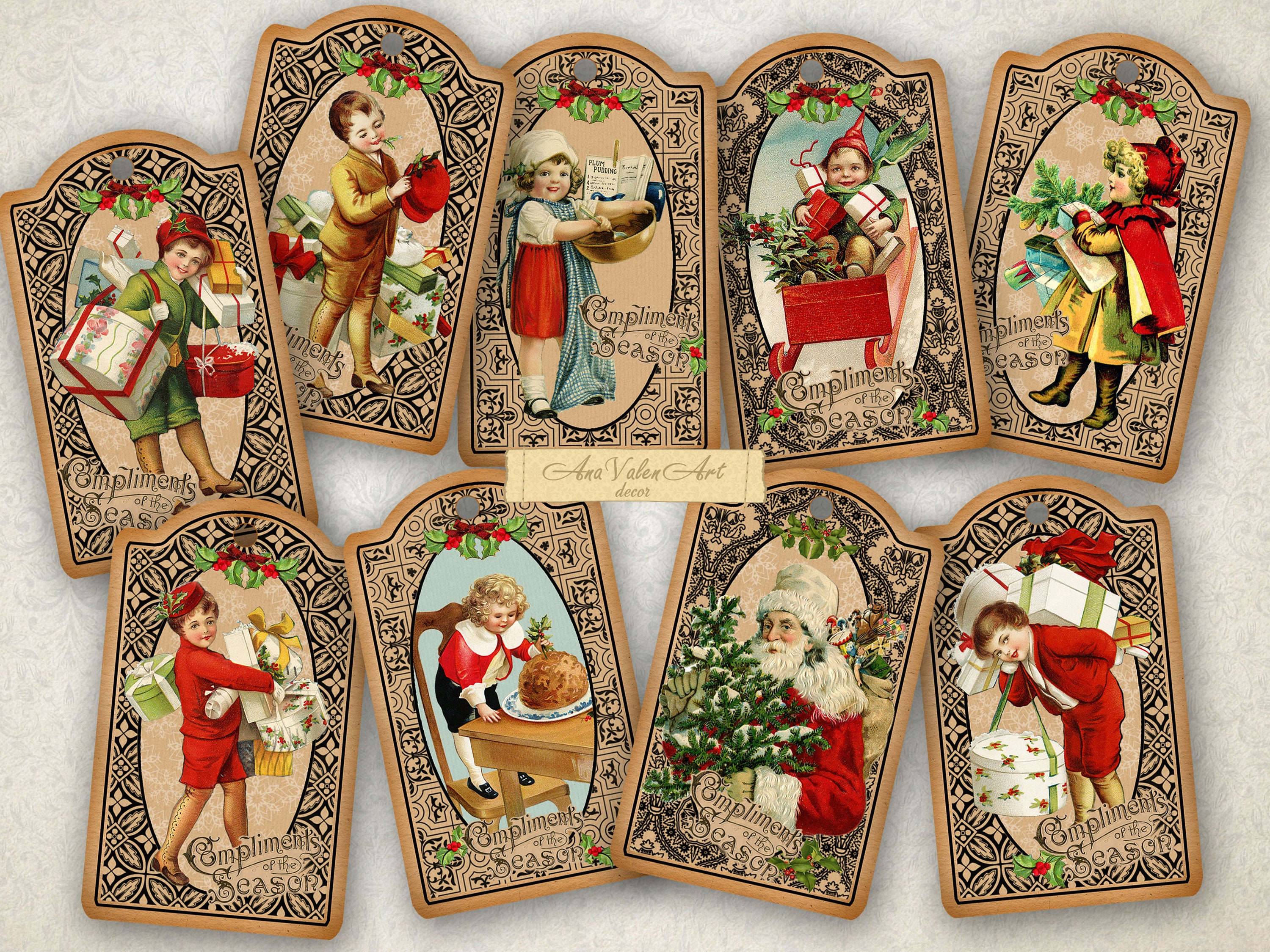 Vintage Christmas Tags 