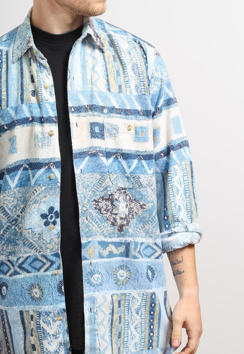 Mens Vintage Aztec Navajo Shirt
