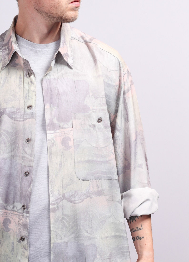 Vintage Abstract Patterned Shirt