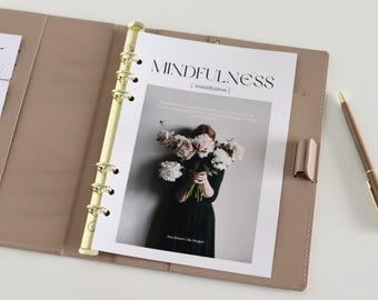 Planificadores de mindfulness imprimibles: A5, A6, bolsillo y 5 tamaños (PDF)