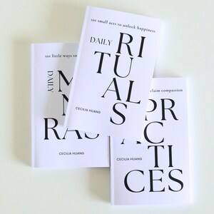 3 BücherBundle: Tägliche Rituale, Tägliche Mantras, Tägliche Praktiken. Geschenke für psychische Gesundheit, Selbstfürsorgegeschenke, Kaffeetischbücher, Home-Styling-Bücher