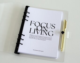 Insertos minimalistas para planificador: tamaños A5, A6, Personal y Happy Planner (descarga en PDF)