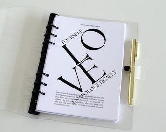 Insertos minimalistas para planificador: tamaños A5, A6, Personal y Happy Planner (descarga en PDF)