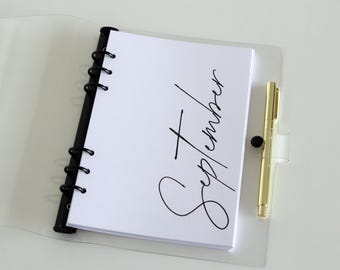 Insertos minimalistas para planificador: tamaños A5, A6, Personal y Happy Planner (descarga en PDF)