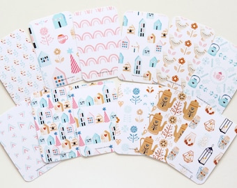 Set de 12 tarjetas "Crea una vida que ames": Tarjetas de afirmación para escribir en un diario (PDF)