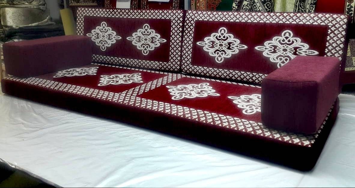 High Quality Maroon Oriental Style Floor Sofa Arabic Jalsa Etsy