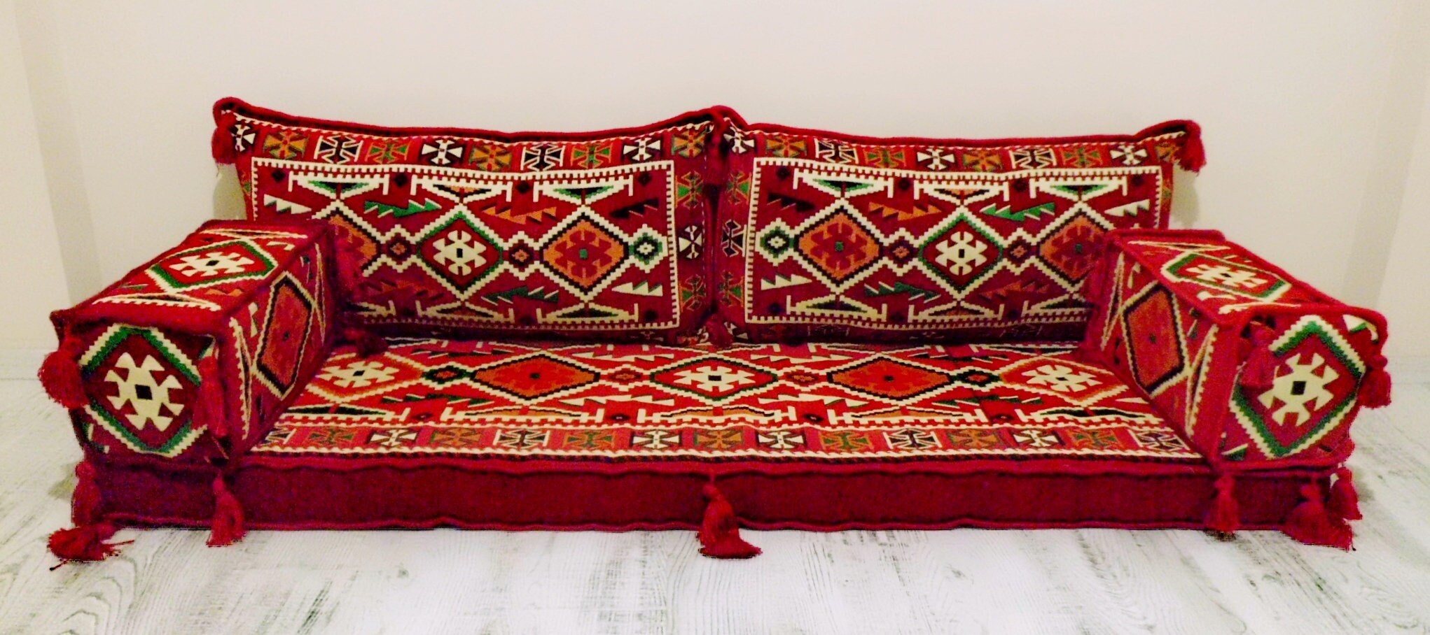 Rojo frigio majlis árabe asientos en el suelo árabe jalsa | Etsy