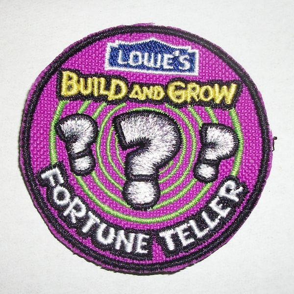 Lowe's Build and Grow Fortune Teller Iron-On Patch 2.25"