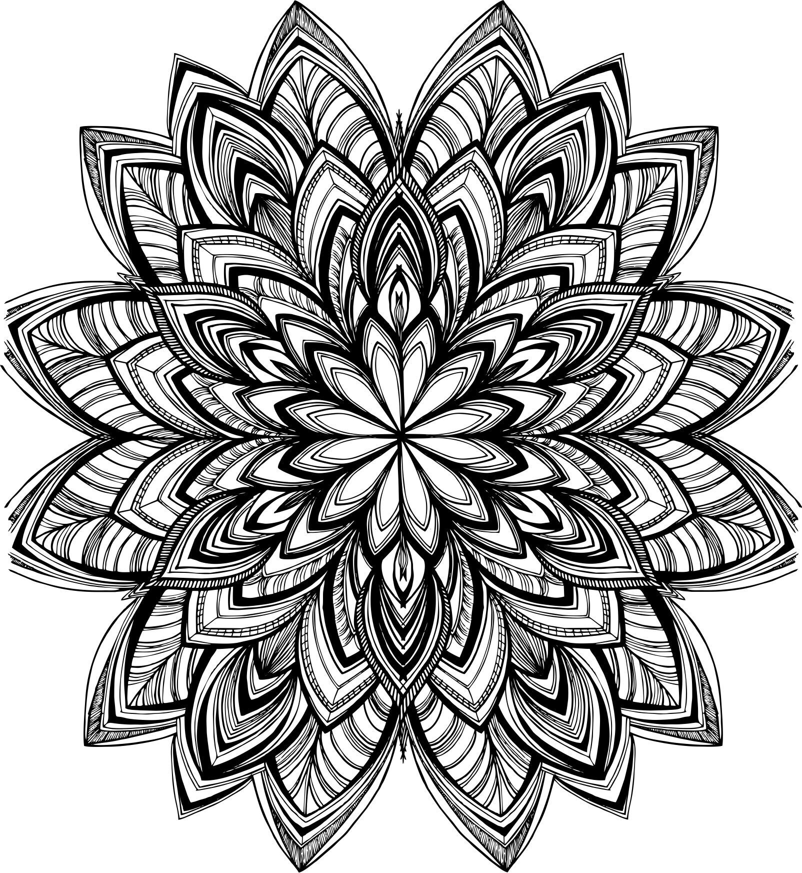 Geometric Mandala Art Design for easy Print and Download ...