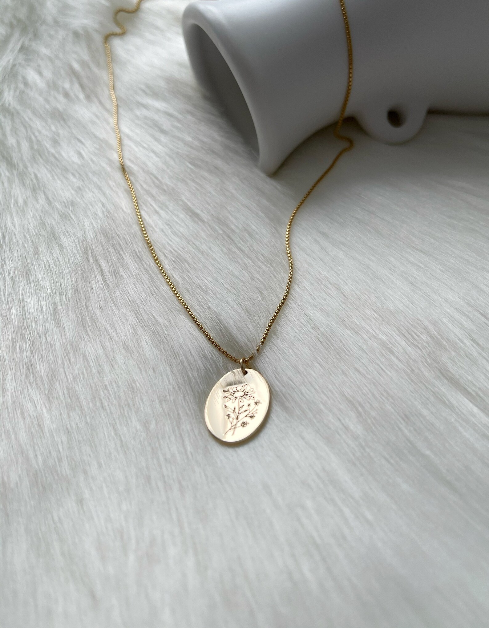 Birth Floral Necklace Birth Flower Bouquet Necklace Etsy