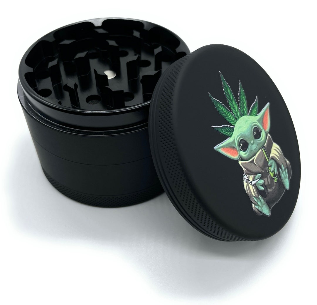 Cute Baby Yoda 4 Piece 2.5 Inch Large Herb Grinder / Cute Design