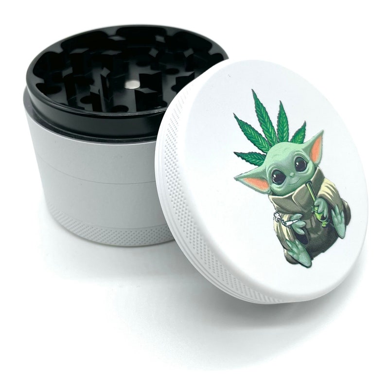 Cute Baby Yoda 4 Piece 2.5 Inch Large Herb Grinder / Cute Design
