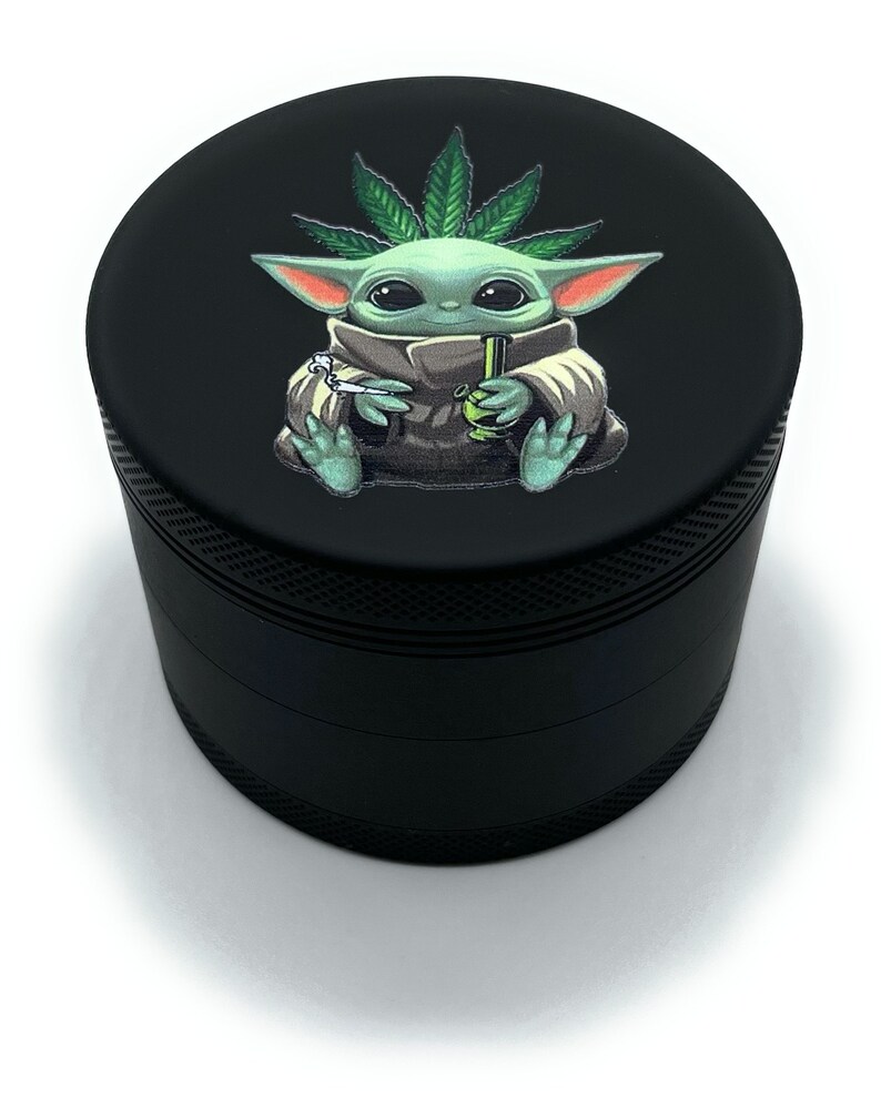 Cute Baby Yoda 4 Piece 2.5 Inch Large Herb Grinder / Cute Design