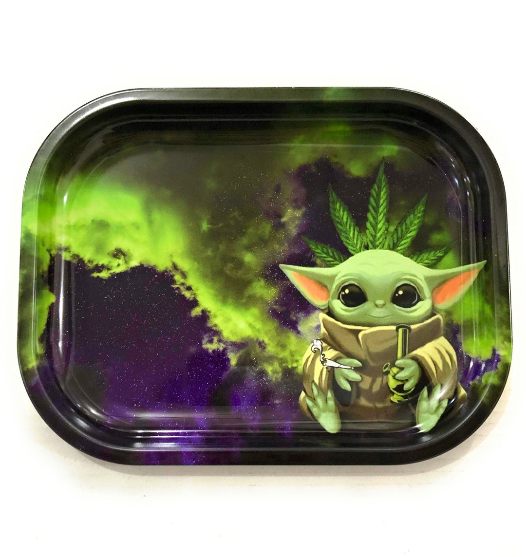 Rolling Tray / Baby Yoda Rolling Tray / High Quality Metal Etsy