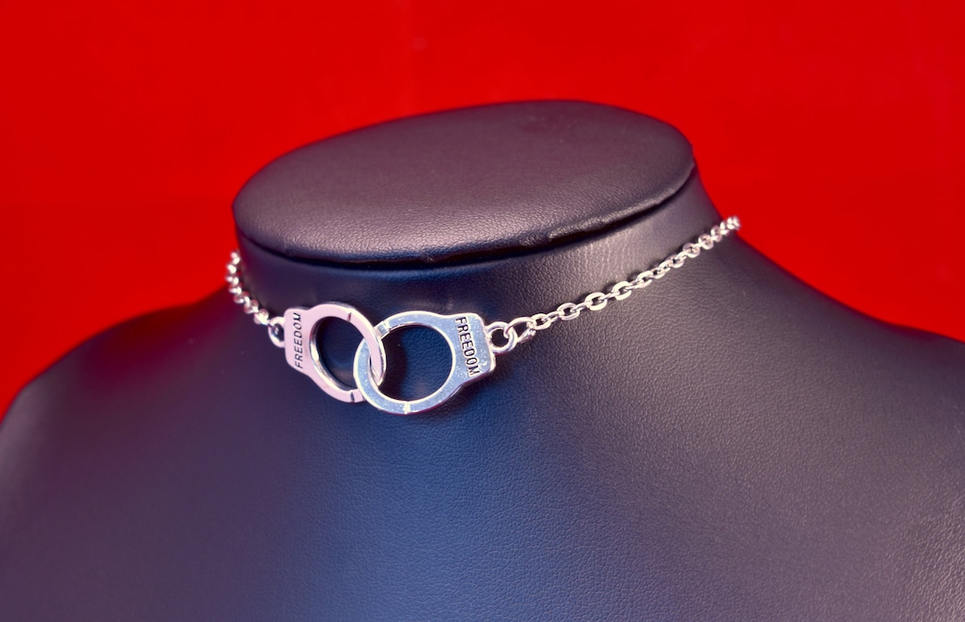 Handcuff Chain Choker/day Collar Etsy