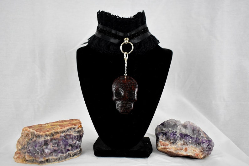 Orange Sugar Skull Charm
