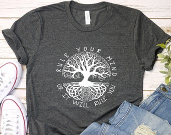 Tree of Life T-Shirt For Men and Women / Yoga Gift For Her / Yoga T-Shirt with Sayings  / Unisex Graphic Shirt / Spiritual Quote T-Shirt