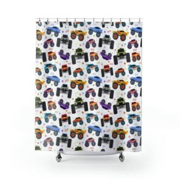 Monster Truck Shower Curtain Etsy