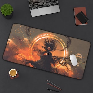 Fantasy Horror Desk Mat, Large Mouse Pad, Full Desk XXL Extended Gaming Mouse Pad, Laptop Computer Keyboard Mousepad for Office & Home