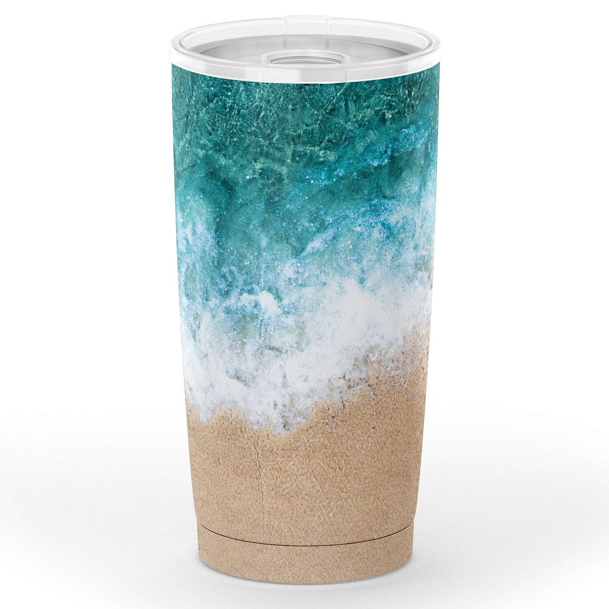 Beach Sand Ocean Tumbler 20oz Vacuum Insulated Double Walled Etsy