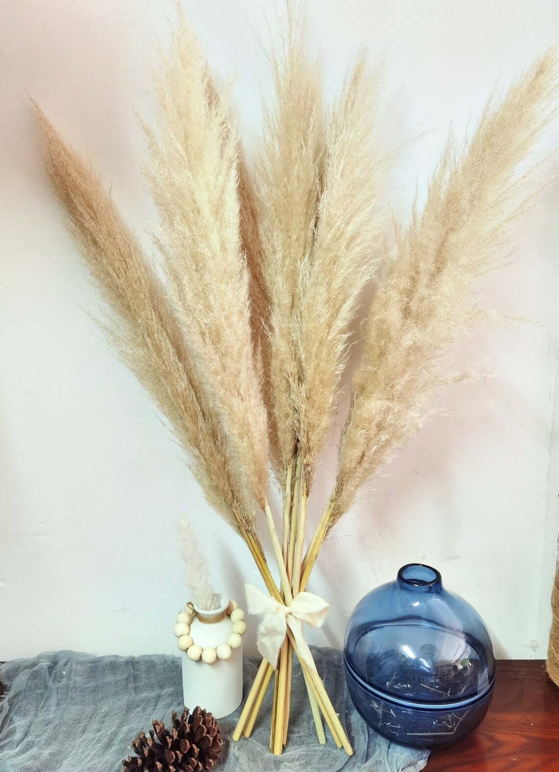 10stems Large Pampas Grass/wedding Arrangement/35 Inches Etsy