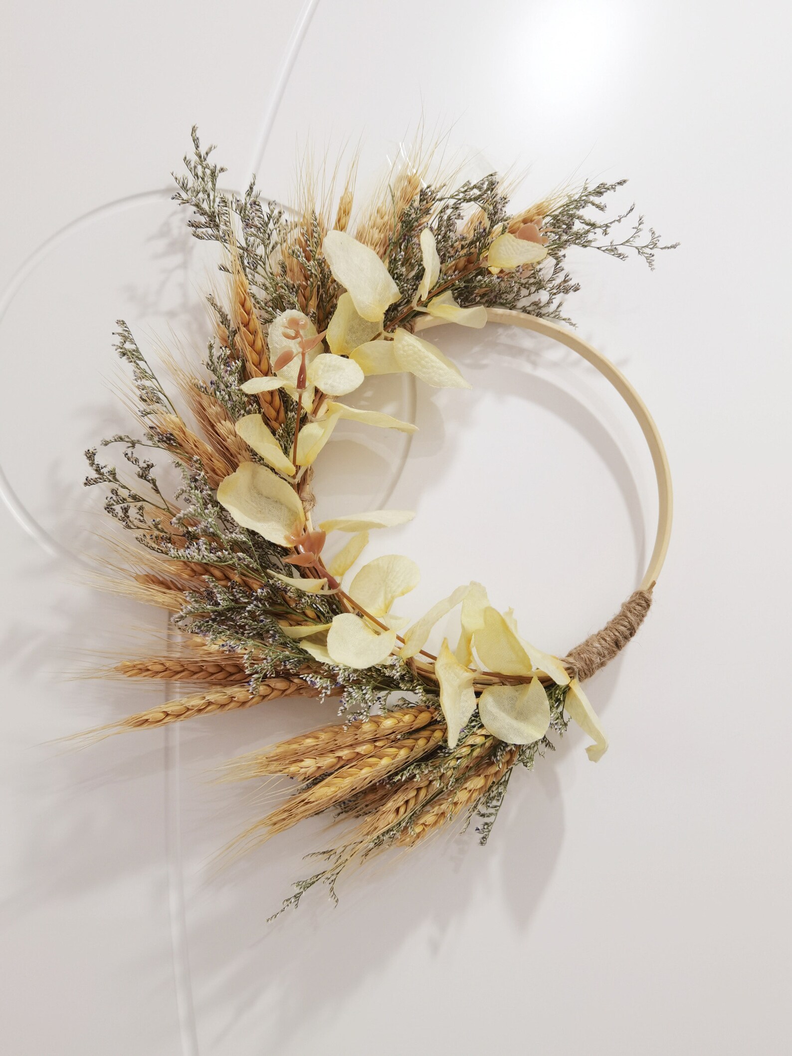 Wheat wreath / dried flower wreath / home decoration / wall Etsy