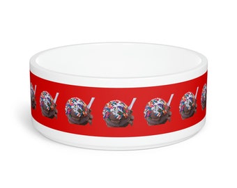Dark Chocolate Ice Cream with Rainbow Sprinkles Pet Bowl