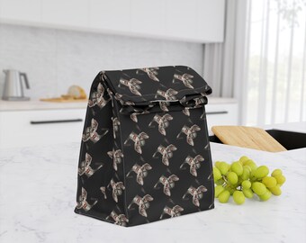 I'll be waiting. . . Polyester Lunch Bag (pattern with black background)
