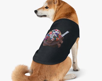Dark Chocolate Ice Cream with Rainbow Sprinkles Pet Tank Top