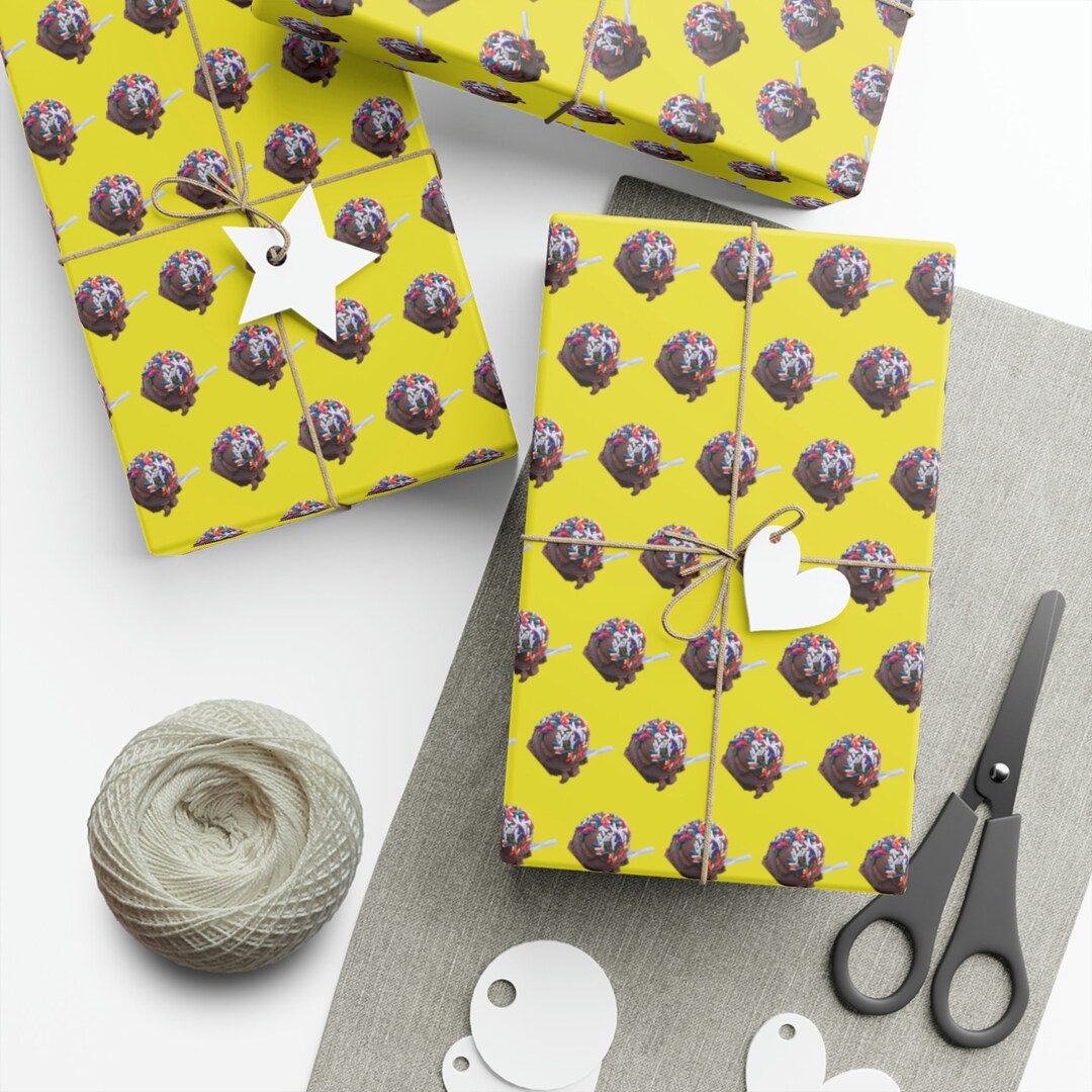 Dark Chocolate Ice Cream With Rainbow Sprinkles Gift Wrapping Etsy