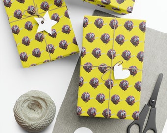 Dark Chocolate Ice Cream with Rainbow Sprinkles Gift Wrapping Paper