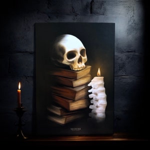 Lecture Macabre. Print A4 et A6, carte postale. Dessin femme victorienne lisant un livre.