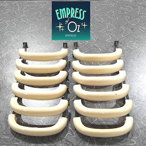 Set of 12 Vintage Original 1960s Turner Curved Cabinet Pulls