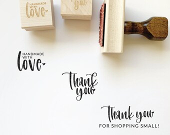 Packaging Tools Small Business Accessories Rubber Stamp Paper Crafts Custom Stamp Thank You for Shopping Small Stamp