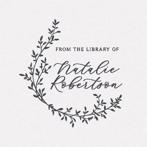 From The Library Of, Minimal Elegant Book Stamp, Custom Library Book Stamp, Ex Libris, This Book Belongs To, Bookplate, Thoughtful Gift #011