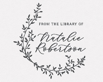 From The Library Of, Minimal Elegant Book Stamp, Custom Library Book Stamp, Ex Libris, This Book Belongs To, Bookplate, Thoughtful Gift #011