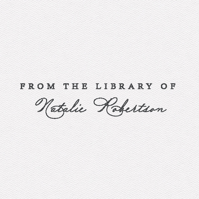 From The Library Of, Minimal Book Stamp, Custom Library Stamp, Easy Gift for Reader, Fun Christmas Present #031