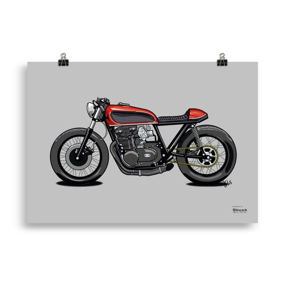 Kawasaki Z650 Custom Motorcycle Poster Wallart | Etsy