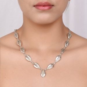 Handmade Sterling Silver Cowrie Shell Necklace - Adjustable