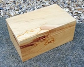 Handmade wooden box spalted beech with hinged lid