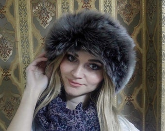 Gray Shearling Sheepskin Fur Beanie – Handmade Women’s Lambskin Leather Winter Hat, Stylish Cold Weather