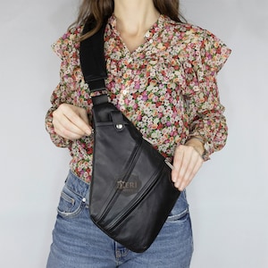 Genuine Leather Sling Bag for Women - Men | Crossbody Purse Chest Bag Messenger Shoulder Bag - Practical - Unique Gift 2025