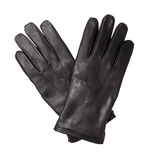Mens Leather Gloves Black Sheepskin Lined Winter Driving Glove Handmade Warm Genuine Soft Lambskin