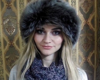 Winter Hat For Women - Sheepskin Hats, Leather Fur Cap Handmade Gray Lambskin Beanie