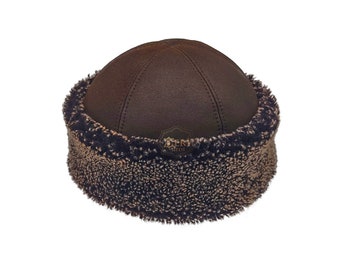 Brown Leather Fur Hat: Stay Toasty in Style - Men's & Women's Handcrafted