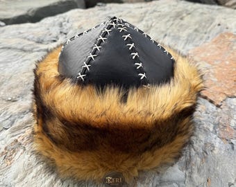 Vintage 80s/90s Leather Patchwork Adjustable Velcro Hat Vintage 80s/90s Leather Patchwork Adjustable Velcro Hat - Etsy main image 2