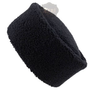 Chapeau Caucase en Peau de Mouton Noire Chapeau d'Hiver Unisexe Chapeau en Cuir Fait Main Chapeau Médiéval Chapeau Anatolien S083 image 5